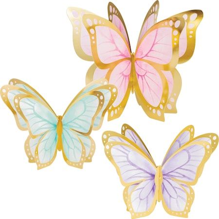 Creative Converting Golden Butterfly Centerpiece, 9"x12", 18PK 355772